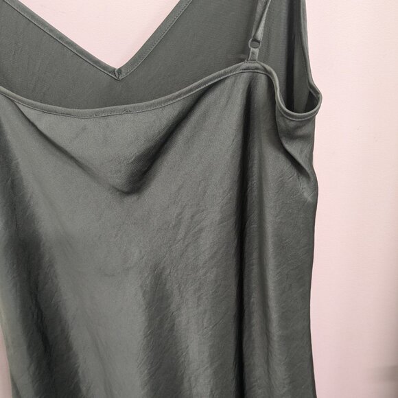 Worn once! Beautiful green satin slip dress - Picture 6 of 6